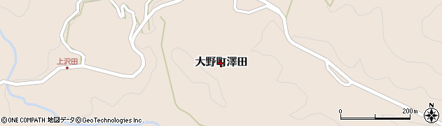 大分県豊後大野市大野町澤田周辺の地図