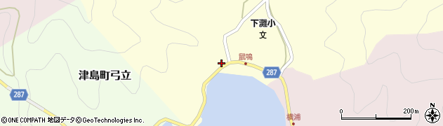 愛媛県宇和島市津島町鼡鳴229周辺の地図
