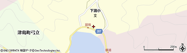 愛媛県宇和島市津島町鼡鳴周辺の地図