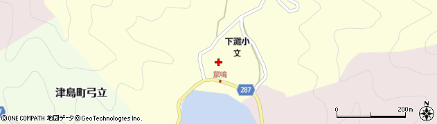 愛媛県宇和島市津島町鼡鳴154周辺の地図