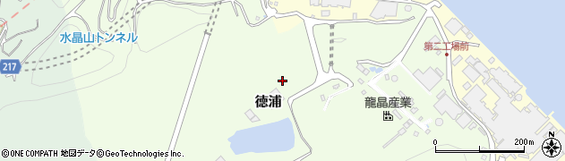 大分県津久見市徳浦周辺の地図