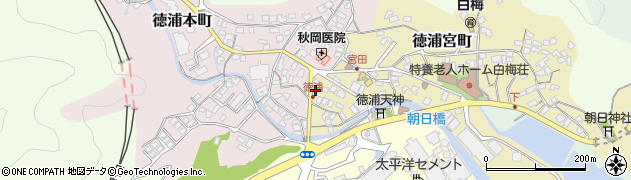 大分県津久見市徳浦宮町2-3周辺の地図