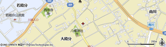 佐賀県鹿島市大殿分周辺の地図