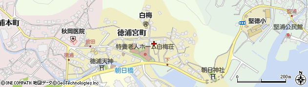 大分県津久見市徳浦宮町周辺の地図