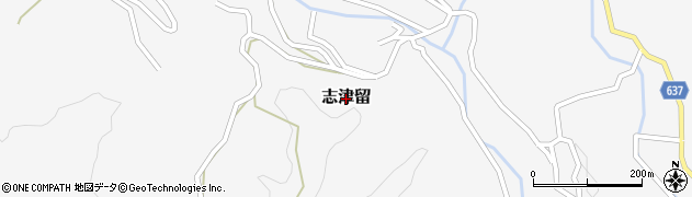 大分県大分市志津留周辺の地図