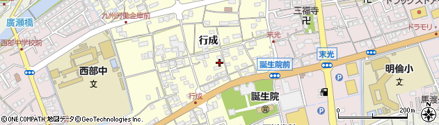 佐賀県鹿島市行成2159周辺の地図