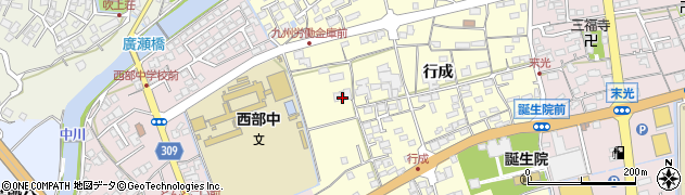 佐賀県鹿島市行成1780周辺の地図