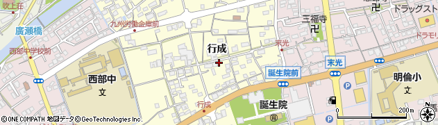 佐賀県鹿島市行成2157周辺の地図