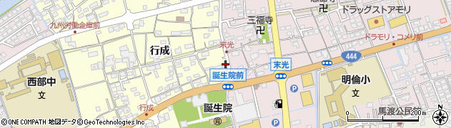 佐賀県鹿島市行成2192周辺の地図