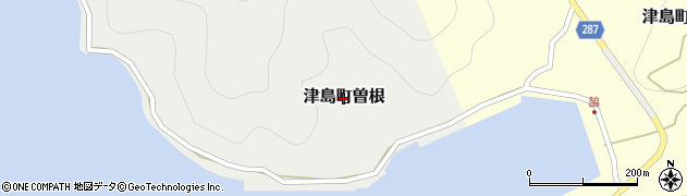 愛媛県宇和島市津島町曽根周辺の地図