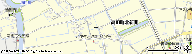 福岡県みやま市高田町北新開周辺の地図