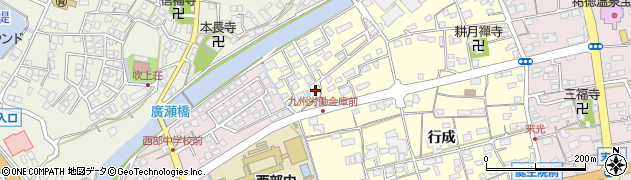 佐賀県鹿島市行成1718周辺の地図