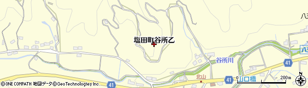 佐賀県嬉野市塩田町大字谷所（乙）周辺の地図