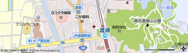 福岡県みやま市高田町濃施周辺の地図