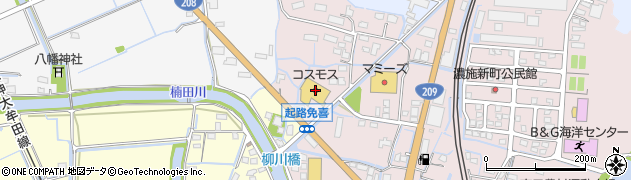 ドラッグストアコスモスみやま高田店周辺の地図