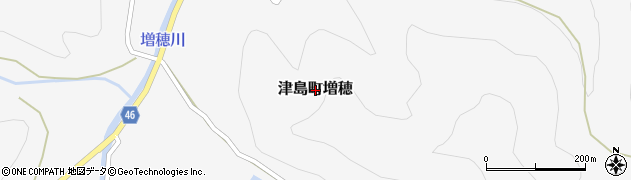 愛媛県宇和島市津島町増穂周辺の地図