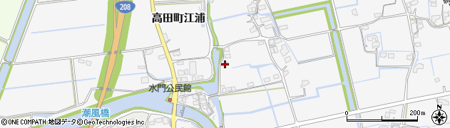 福岡県みやま市高田町江浦1230周辺の地図