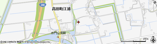 福岡県みやま市高田町江浦1315周辺の地図