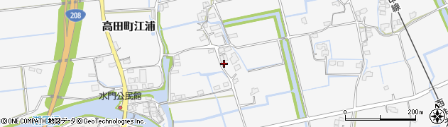 福岡県みやま市高田町江浦1240周辺の地図
