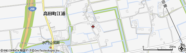 福岡県みやま市高田町江浦1241周辺の地図