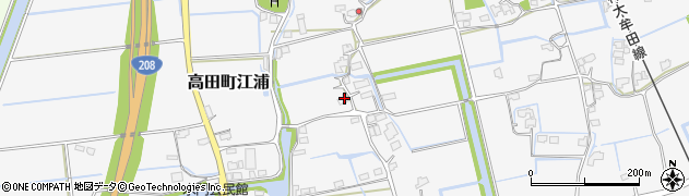 福岡県みやま市高田町江浦1252周辺の地図