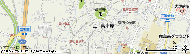 佐賀県鹿島市高津原周辺の地図