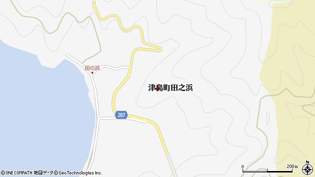 〒798-3357 愛媛県宇和島市津島町田之浜の地図