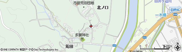 大分県臼杵市北ノ口周辺の地図