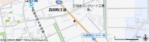 福岡県みやま市高田町江浦663周辺の地図