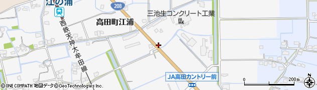 福岡県みやま市高田町江浦406周辺の地図