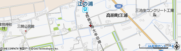 福岡県みやま市高田町江浦868周辺の地図