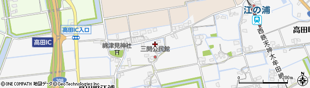 福岡県みやま市高田町江浦1277周辺の地図