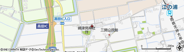 福岡県みやま市高田町江浦1302周辺の地図
