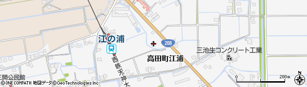 福岡県みやま市高田町江浦603周辺の地図