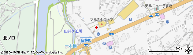 韓国苑 臼杵店周辺の地図