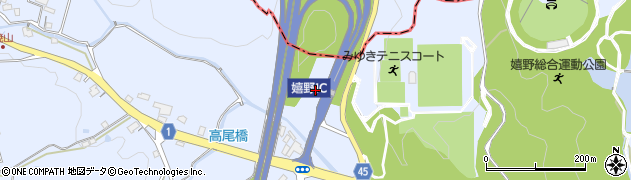 西日本高速道路株式会社九州支社嬉野料金所周辺の地図