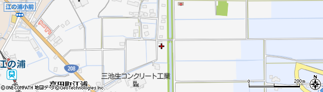 福岡県みやま市高田町江浦172周辺の地図
