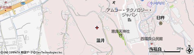 大分県臼杵市温井周辺の地図