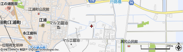 福岡県みやま市高田町江浦502周辺の地図
