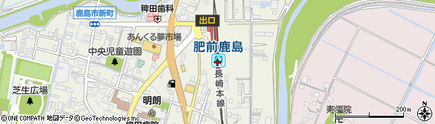 肥前鹿島駅周辺の地図