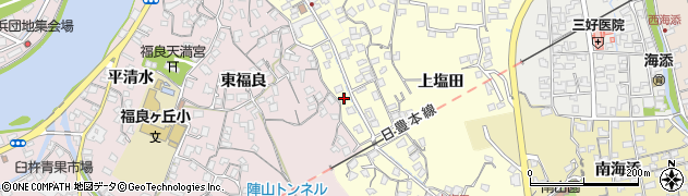 大分県臼杵市上塩田473周辺の地図