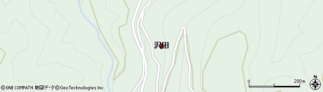 大分県大分市沢田周辺の地図