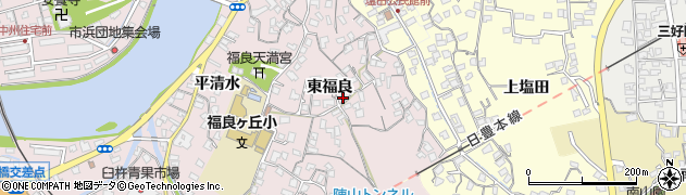 大分県臼杵市東福良周辺の地図