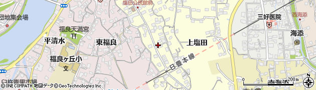 大分県臼杵市上塩田96周辺の地図