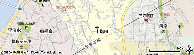大分県臼杵市上塩田周辺の地図
