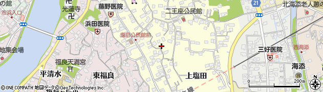 大分県臼杵市上塩田111周辺の地図
