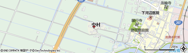 佐賀県鹿島市中村周辺の地図