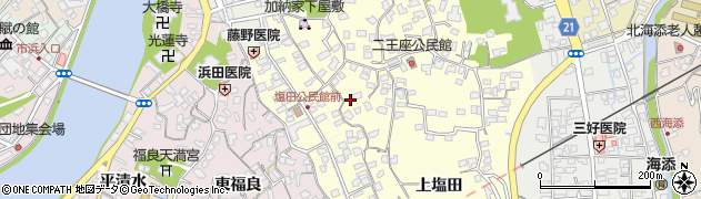 大分県臼杵市上塩田116周辺の地図