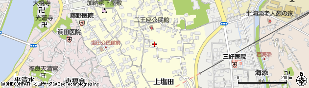 大分県臼杵市二王座周辺の地図