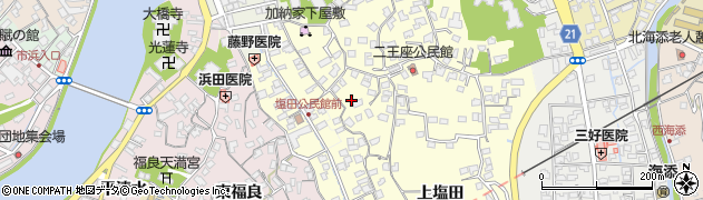 大分県臼杵市二王座117周辺の地図